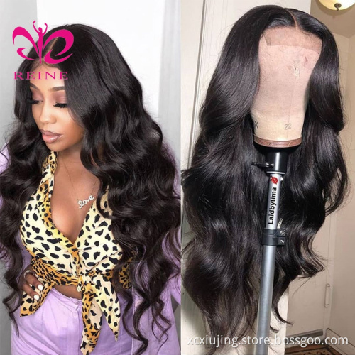REINE Wholesale Hair Wigs Human Lace Front Closure Body Wave Full Virgin Brazilian Cuticle Aligned Lace Closure Human Hair Wig